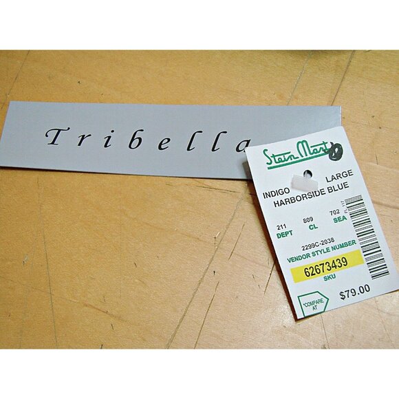 NEW Tribella Womens Skirt Sz Large Harborside Indigo Blue Elastic Waist Pockets - Picture 5 of 10